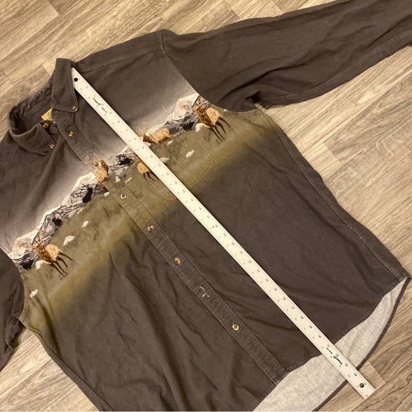 Cabela’s Nature Wrap Button-Up Shirt 2XLT Measurement Good Condition - Picture 7 of 9